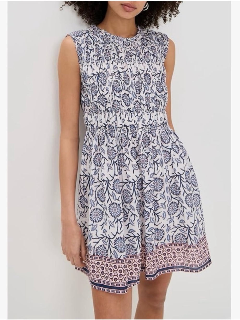 Velvet by Graham & Spencer "Marla" Block-Printed Cotton Dress, Like New